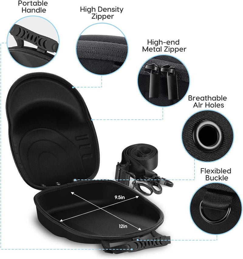MOSLA Hat Case for Baseball Caps,Hat Carrier Travel Case Ball Cap Carrier Hat Box Organizer Carry On Hat Bag Backpack with Adjustable Shoulder Strap - Image 3